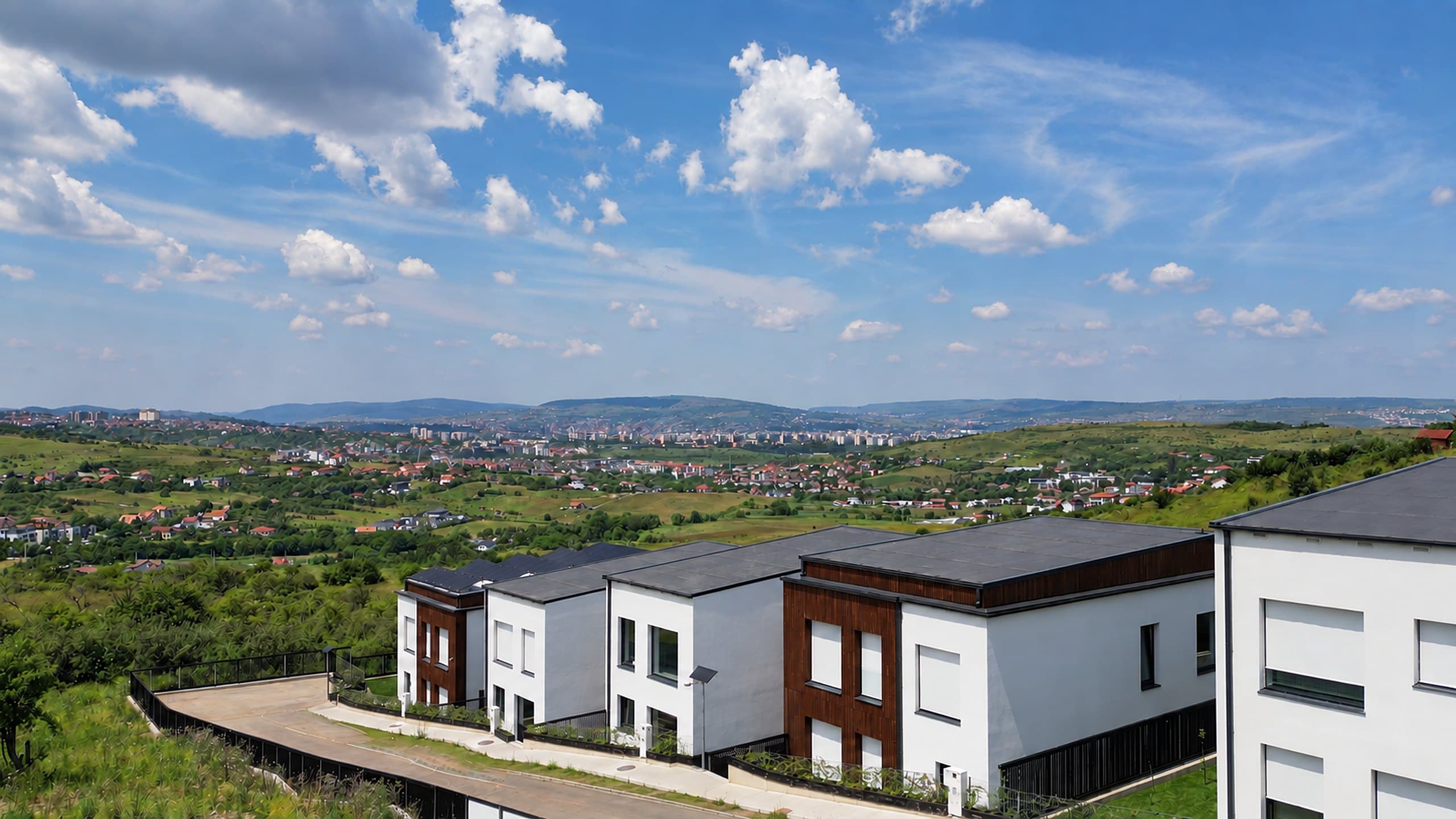 Vedere aeriană a SOL Residence, în Borhanci, Cluj-Napoca